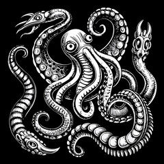 Obraz premium dragon tattoo style