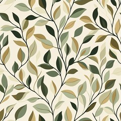 A beautiful pattern of leafy vines in earthy tones, creating a natural and serene ambiance for various design projects.