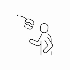 giving up the burger icon sign vector