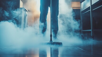 Steam Cleaning in Smoke Filled Room