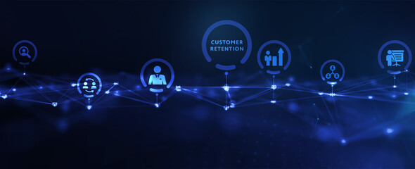 Customer service and care, patron protection, customer personalization. 3d illustration