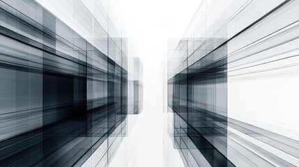 Obraz premium Abstract Architectural Vision: 3D Sketch of a Construction Project on White Background