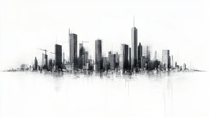 Fototapeta premium Abstract city architecture construction