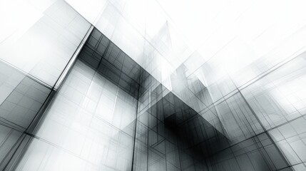 Obraz premium Abstract Architectural Vision: 3D Sketch of a Construction Project on White Background