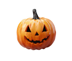 Carved Halloween Pumpkin with Spooky Grin