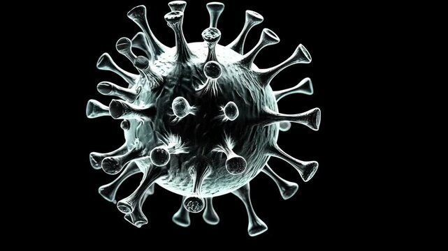 A digital rendering of a coronavirus, a type of virus that can cause respiratory illness