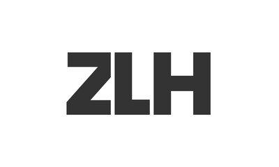 ZLH logo design template with strong and modern bold text. Initial based vector logotype featuring simple and minimal typography. Trendy company identity.