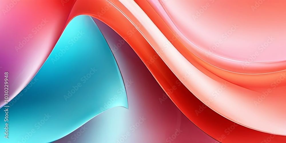 Poster a colorful, abstract background with a red and blue wave