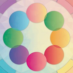 Colorful Circle Diagram with Seven Elements
