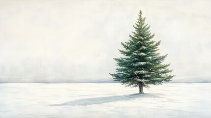 Emerald in Winter, Evergreen trees