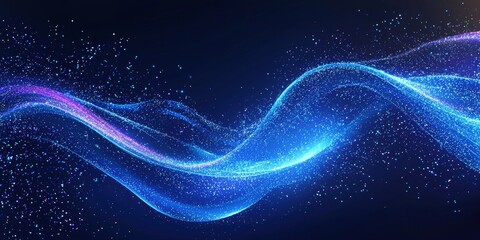 Captivating Glowing Wave of Energy Sweeping Across the Digital Landscape