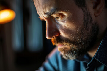 Obraz premium Generative AI creative illustration of desperate person with mental disorder health problems