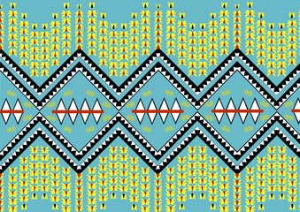 Fabric patterns made from triangles and squares