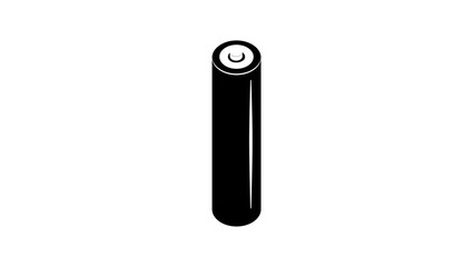 AAA battery, black isolated silhouette