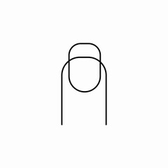 french manicure icon sign vector