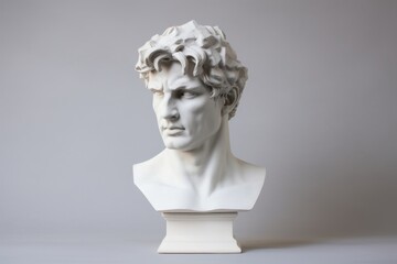 Roman man head sculpture statue art representation.