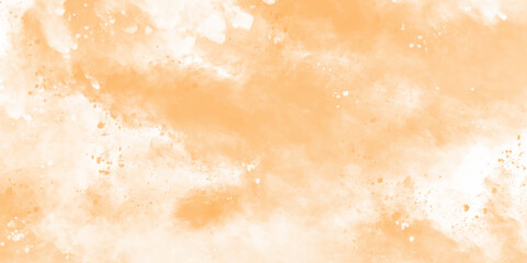 orange color dust particles explosion cloud on white background minimal design and artistic watercolor splashes background. Wallpaper Created Using Artificial Intelligence	
