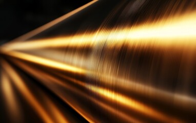 A close-up of a polished metallic surface reflecting light, showcasing texture and depth.