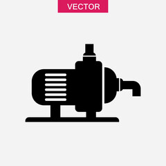 Swimming Pool Pump vector icon, simple flat black trendy style illustration for web and app..eps