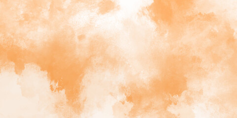 orange color dust particles explosion cloud on white background minimal design and artistic watercolor splashes background. Wallpaper Created Using Artificial Intelligence	
