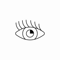 female eye icon sign vector