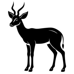 silhouette of a antelope