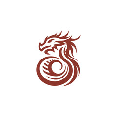 Fototapeta premium Modern dragon logo