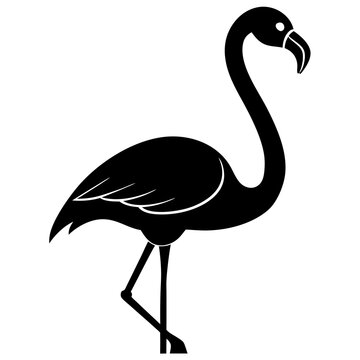 recommend clip art: flamingo silhouette isolated on white