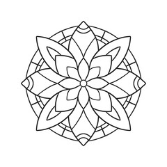 Mandala Ornament Pattern Illustration Diwali Hand-drawn Art Doodle
