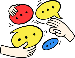 Teamwork Discussion Hand Drawn Icon