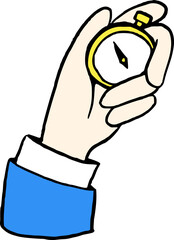 Hand with Chronometer Timer Icon