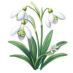 Fototapeta premium Snowdrop Flower Blooming in Spring