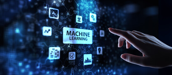 Machine Deep learning algorithms, Artificial intelligence, AI, Automation and modern technology in business as concept.