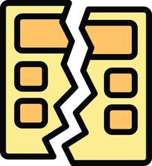 Credit card is breaking in half, symbolizing financial struggles and debt