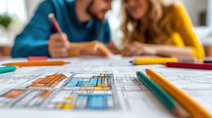 Couple Designing Their Dream Home.