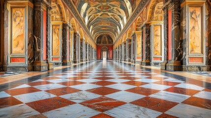 Renaissance Digital Illustration of Galleria