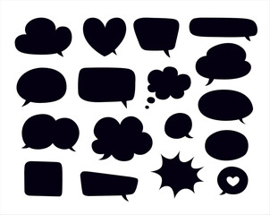 Set of quote frames. Hand drawn vector illustration. Collection of text frames. Isolated objects on white background.