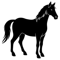 silhouette of a horse