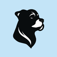 Dog Head Silhouette vector Illustration 