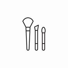 make up brush icon sign vector