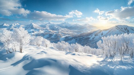 Obraz premium Frozen Majesty, Snow covered mountains