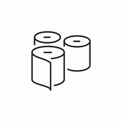 triple roll paper icon sign vector