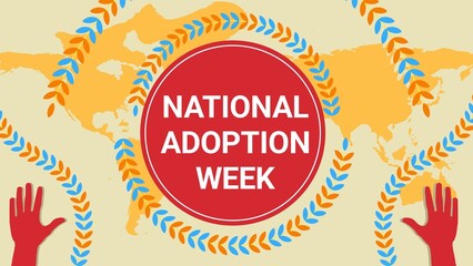 National Adoption Week web banner design illustration 