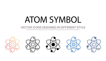 Fototapeta premium Atom Symbol icon design with white background stock illustration