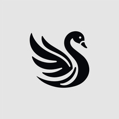 Minimalist swan logo