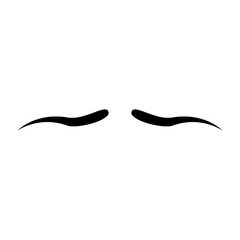 Brows icon vector. Eyebrow illustration sign. Forehead symbol or logo.