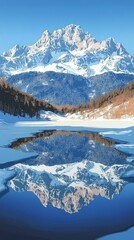 Glacial Serenity, Snow covered mountains