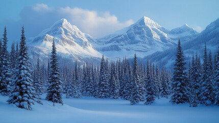 Obraz premium Silent Peaks, Snow covered mountains