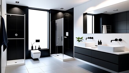 interior design created using rendering modern bathroom specifically badezimmer area
