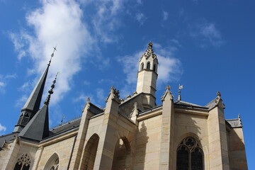 Chapelle de la chartreuse de Champmol (Dijon) en contreplongée